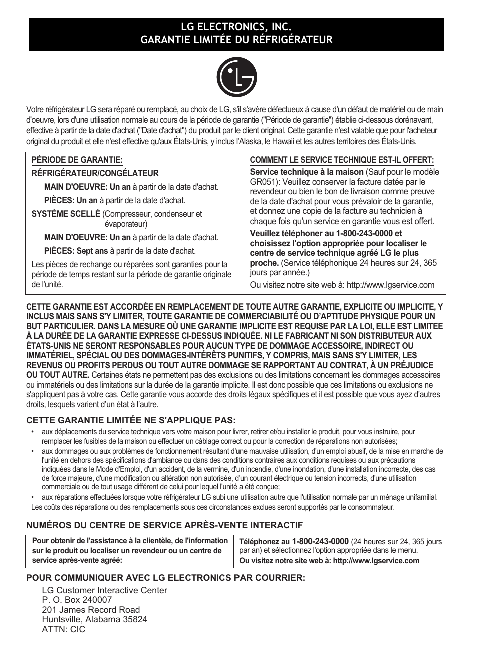 LG LSC 27950SB User Manual | Page 61 / 92