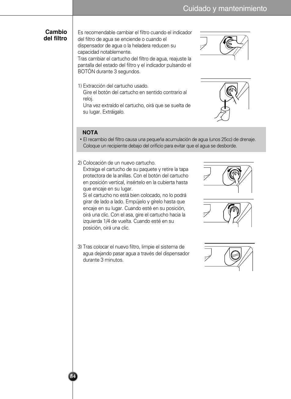Cuidado y mantenimiento | LG LSC 27950SB User Manual | Page 84 / 92