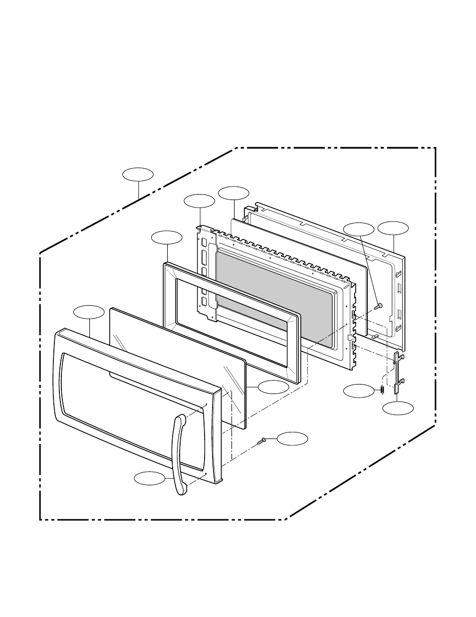 Exploded view, Door | LG MV1825SW User Manual | Page 37 / 46