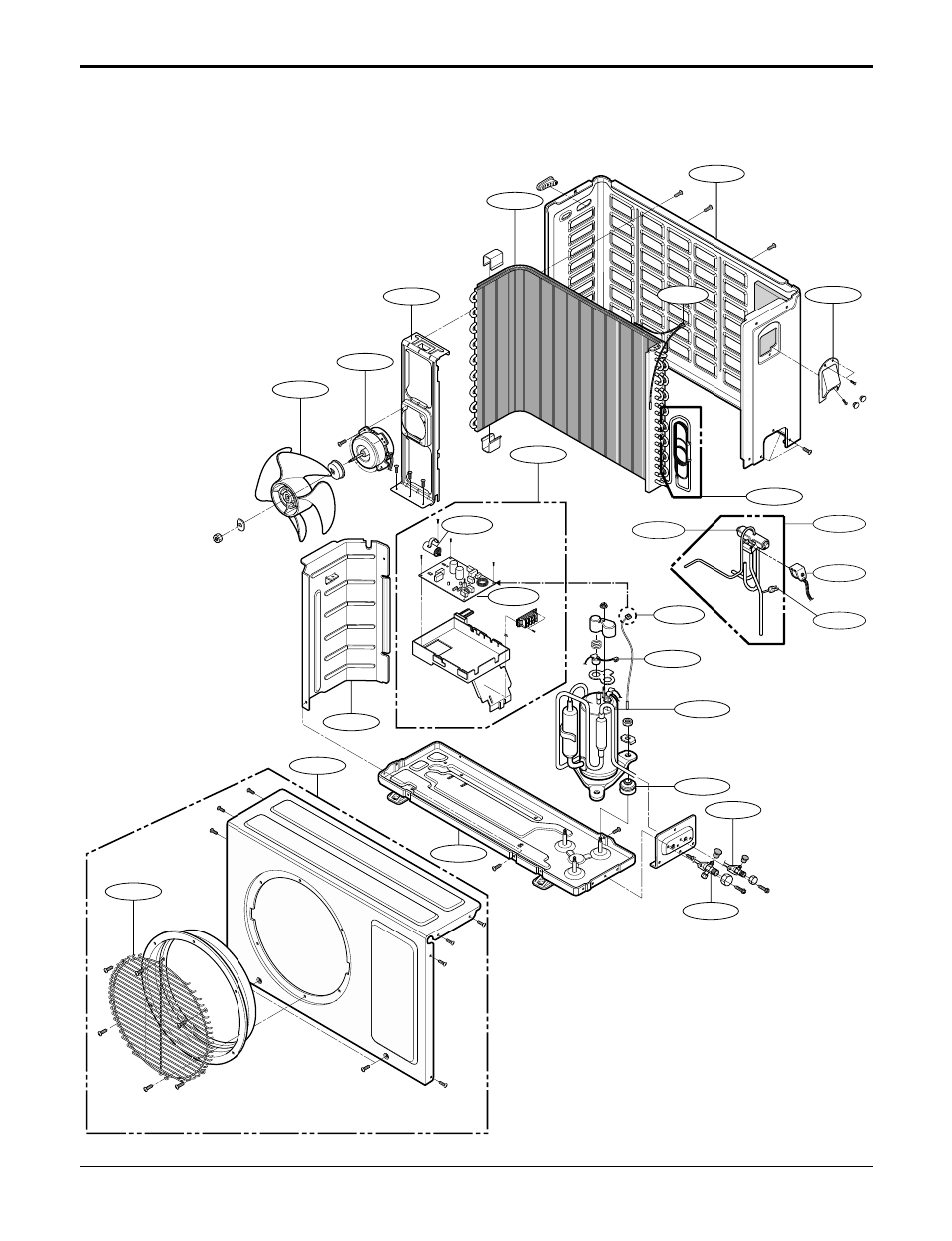 Outdoor unit: 12k btu/h seriess, 68 room air conditioner exploded view | LG LA121HPMI User Manual | Page 68 / 71