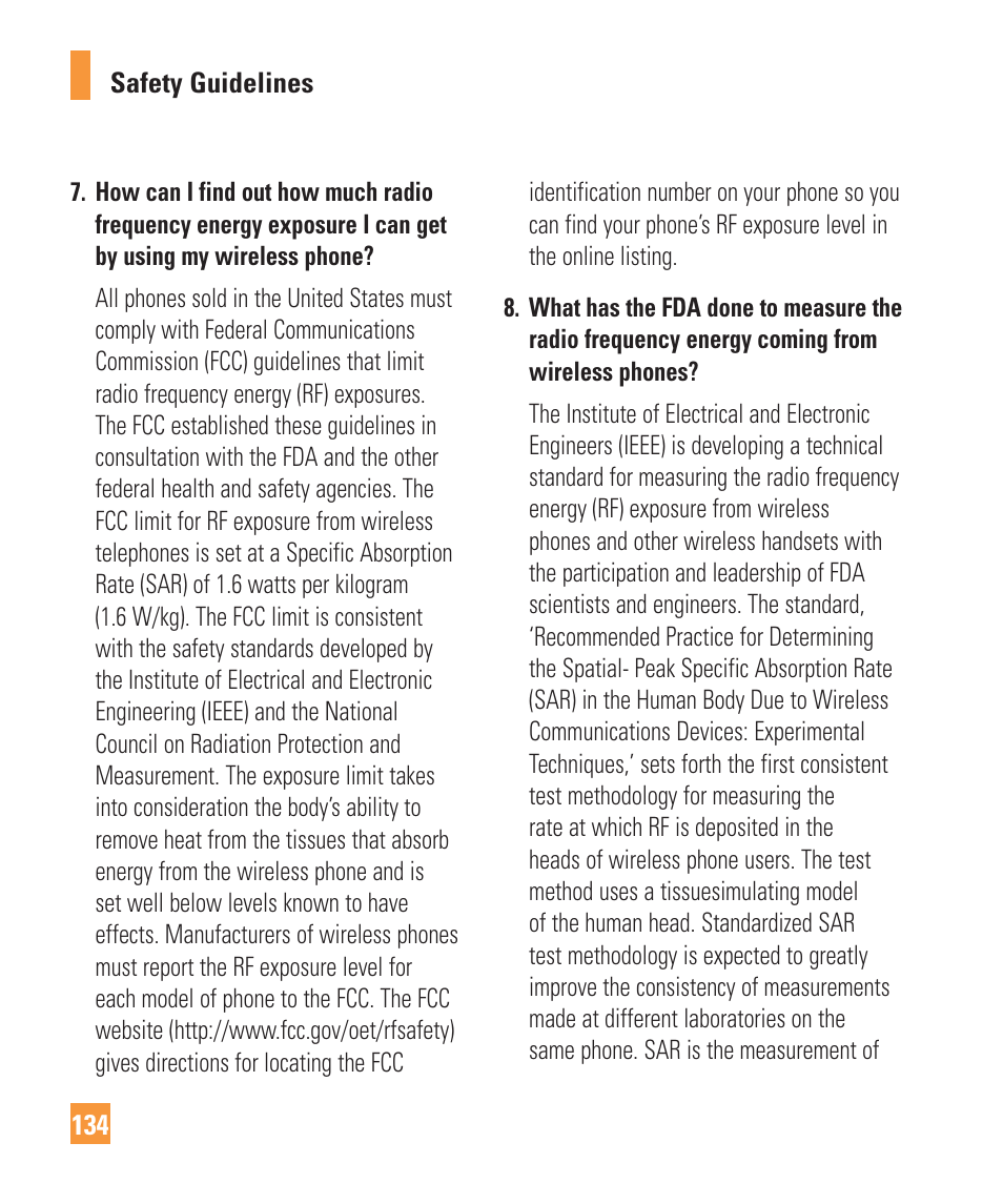 LG ARENA User Manual | Page 138 / 149