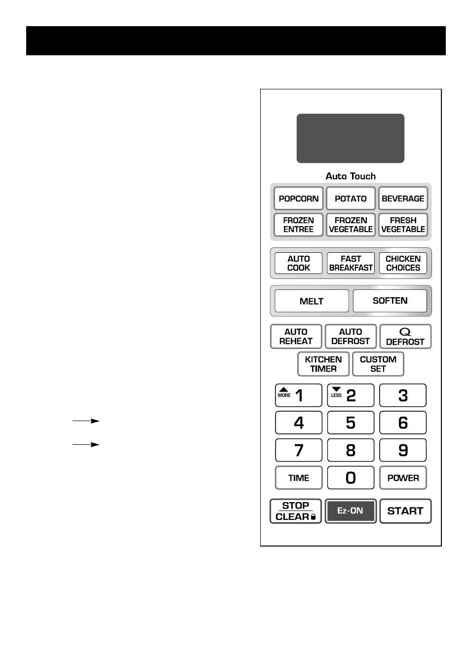 Understanding your microwave oven, Control panel | LG LRM1230B User Manual | Page 8 / 28