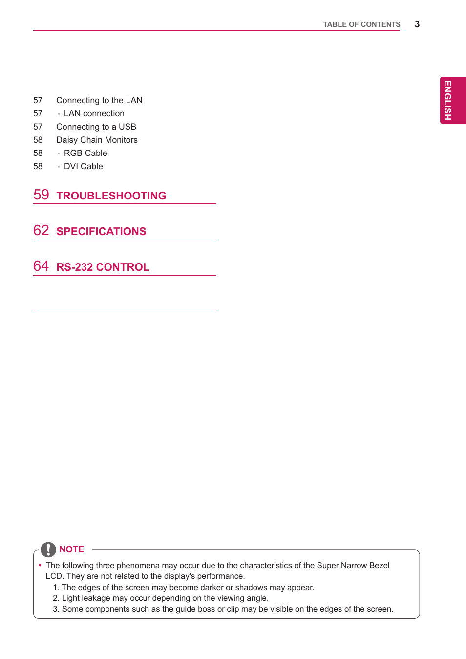 LG 47WV30-BAAM User Manual | Page 3 / 80