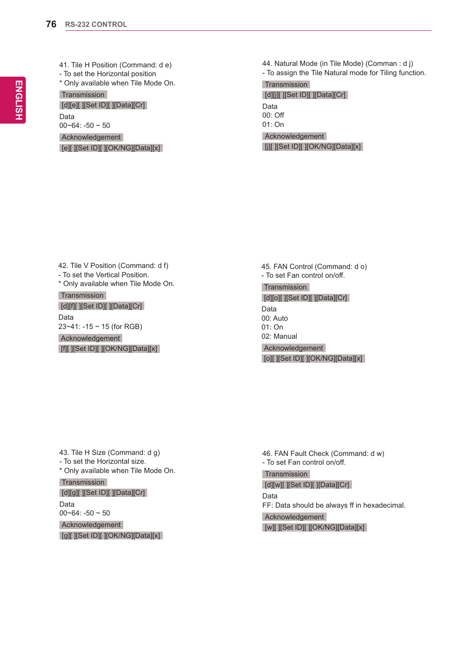 English | LG 47WV30-BAAM User Manual | Page 76 / 80