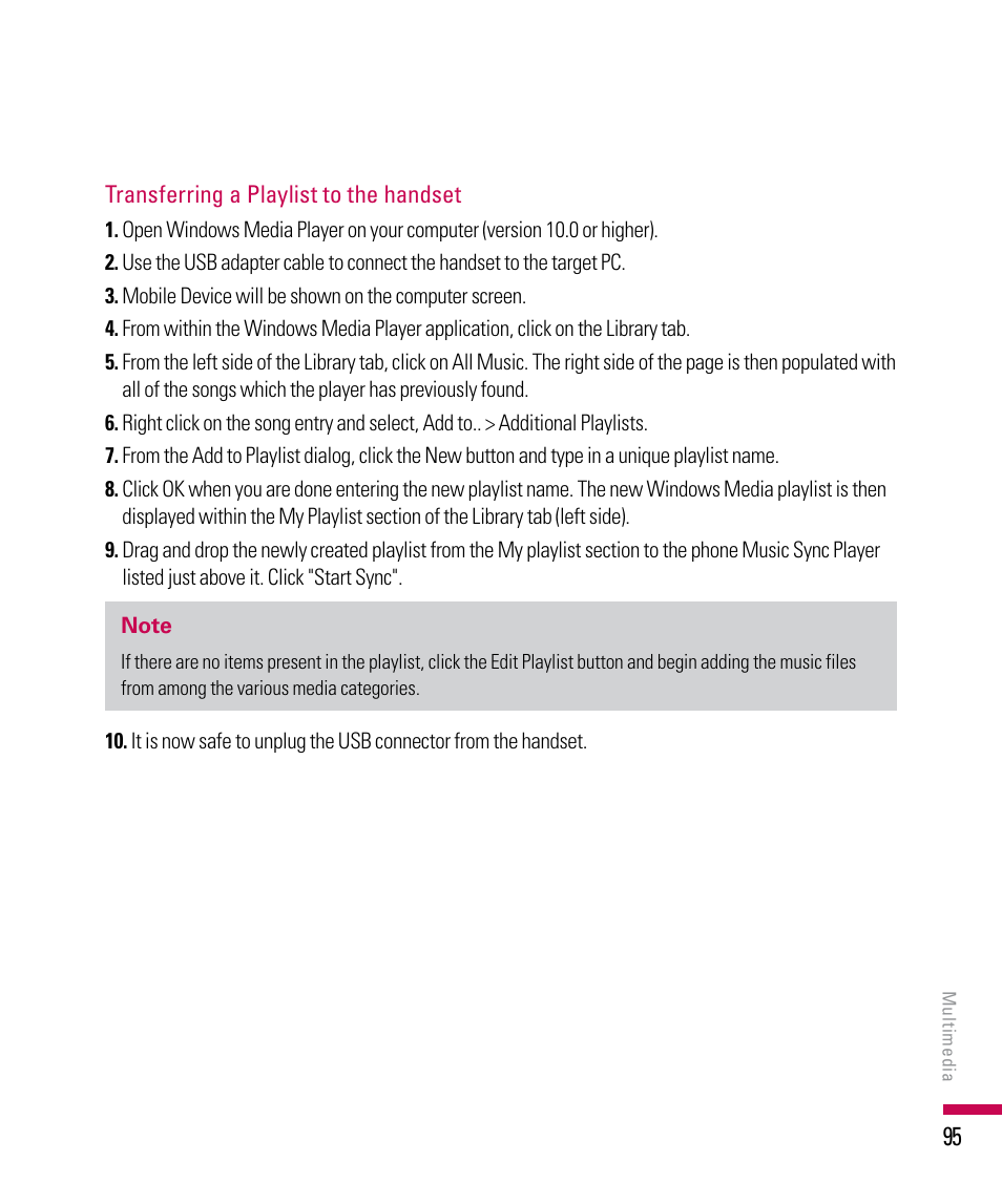 LG PDA User Manual | Page 95 / 195