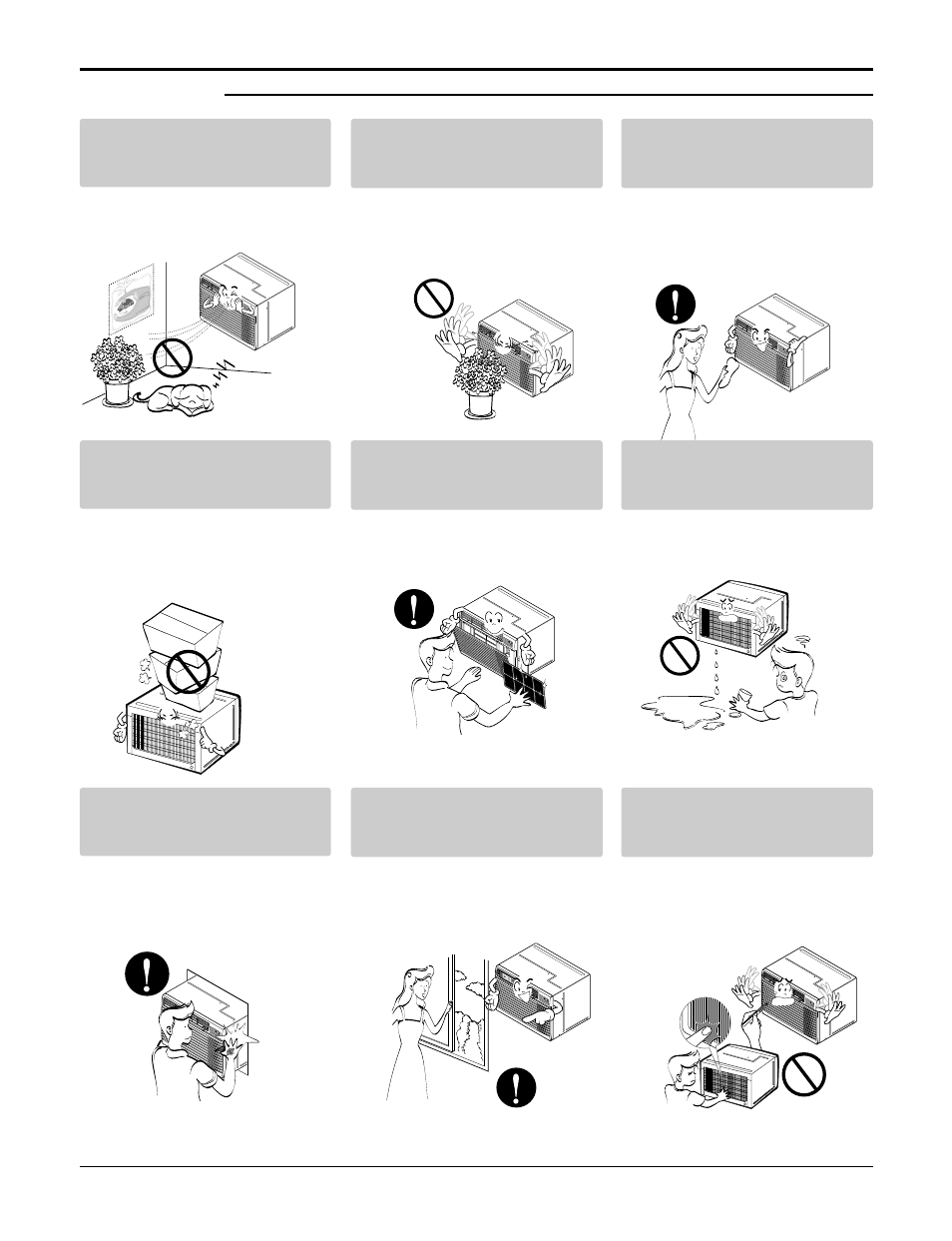 Operation, 6 room air conditioner safety precautions | LG LT1230HR User Manual | Page 6 / 34