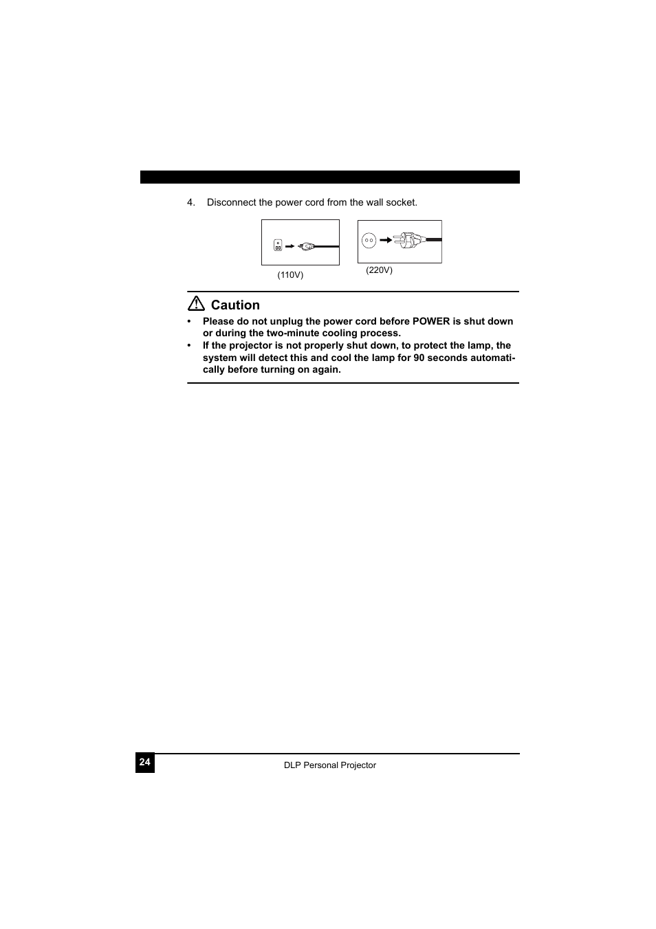 Caution | LG RDJT52 1024X768 XGA User Manual | Page 28 / 36