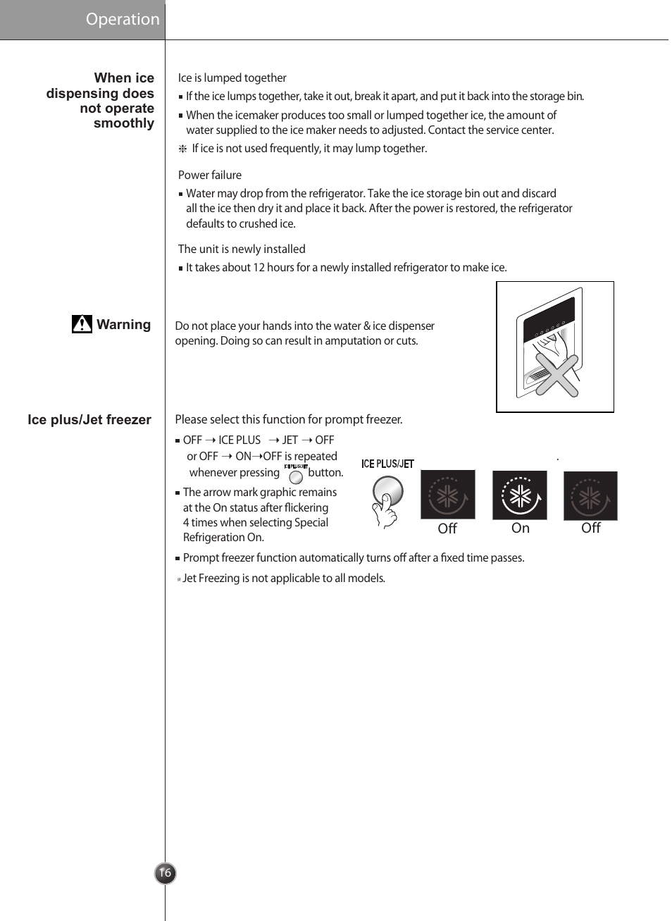 Operation | LG LSC27926TT User Manual | Page 16 / 30