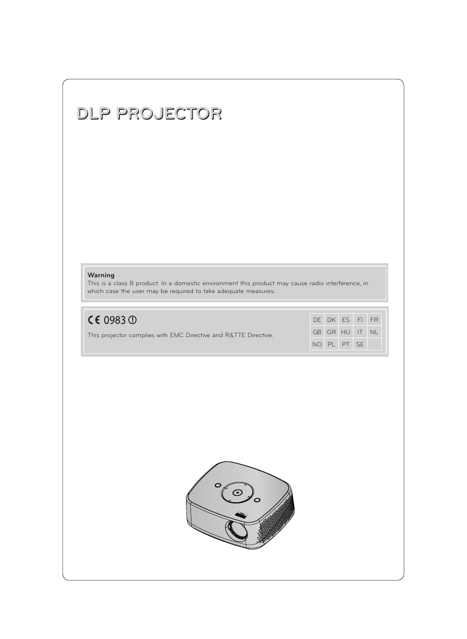 Dlp projector | LG HX301G User Manual | Page 2 / 44
