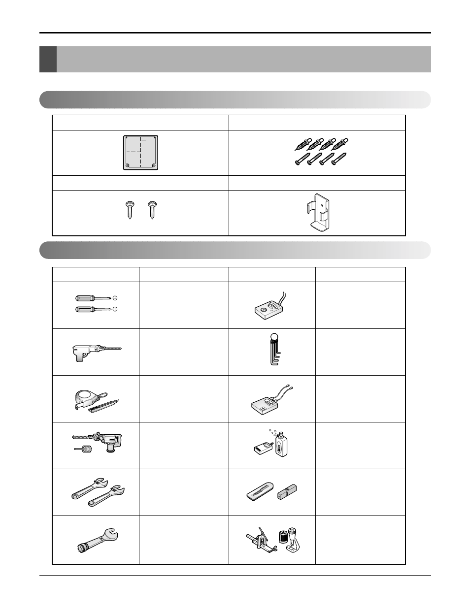Installation, Installation parts installation tools | LG LAN091CNP User Manual | Page 12 / 76