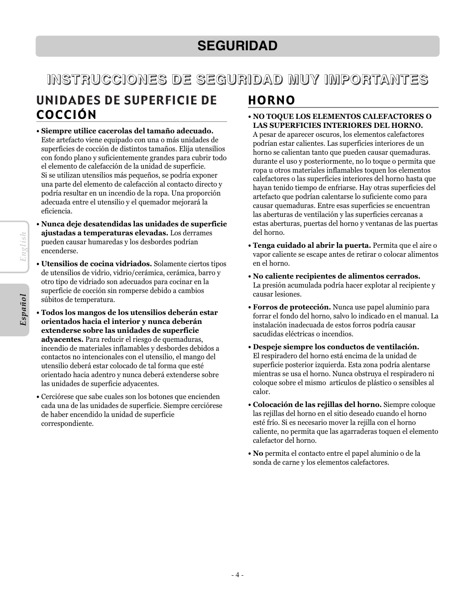 LG LRE30755SW User Manual | Page 40 / 72