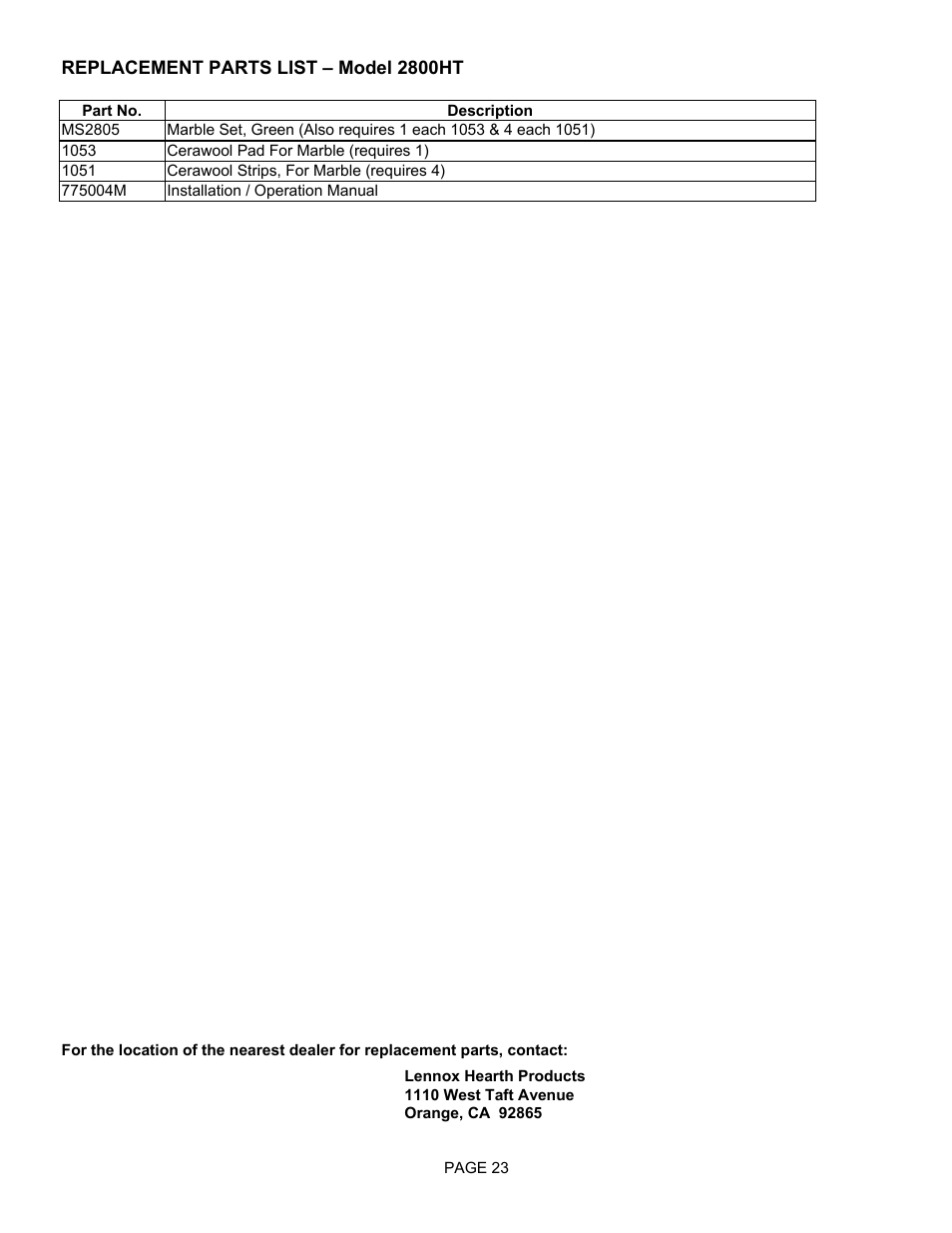 LG EARTH STOVE 2800HT User Manual | Page 23 / 29
