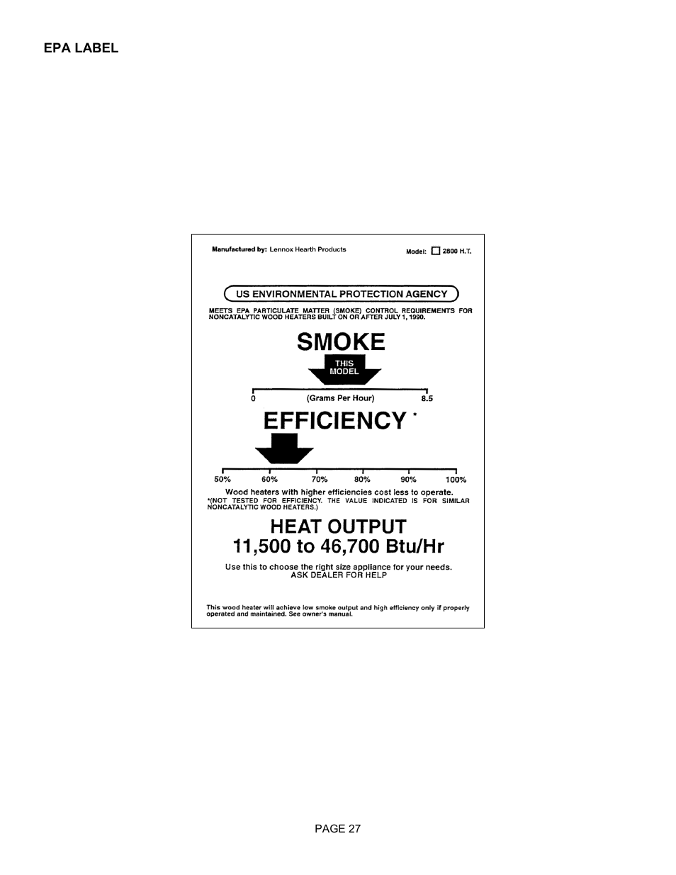 LG EARTH STOVE 2800HT User Manual | Page 27 / 29