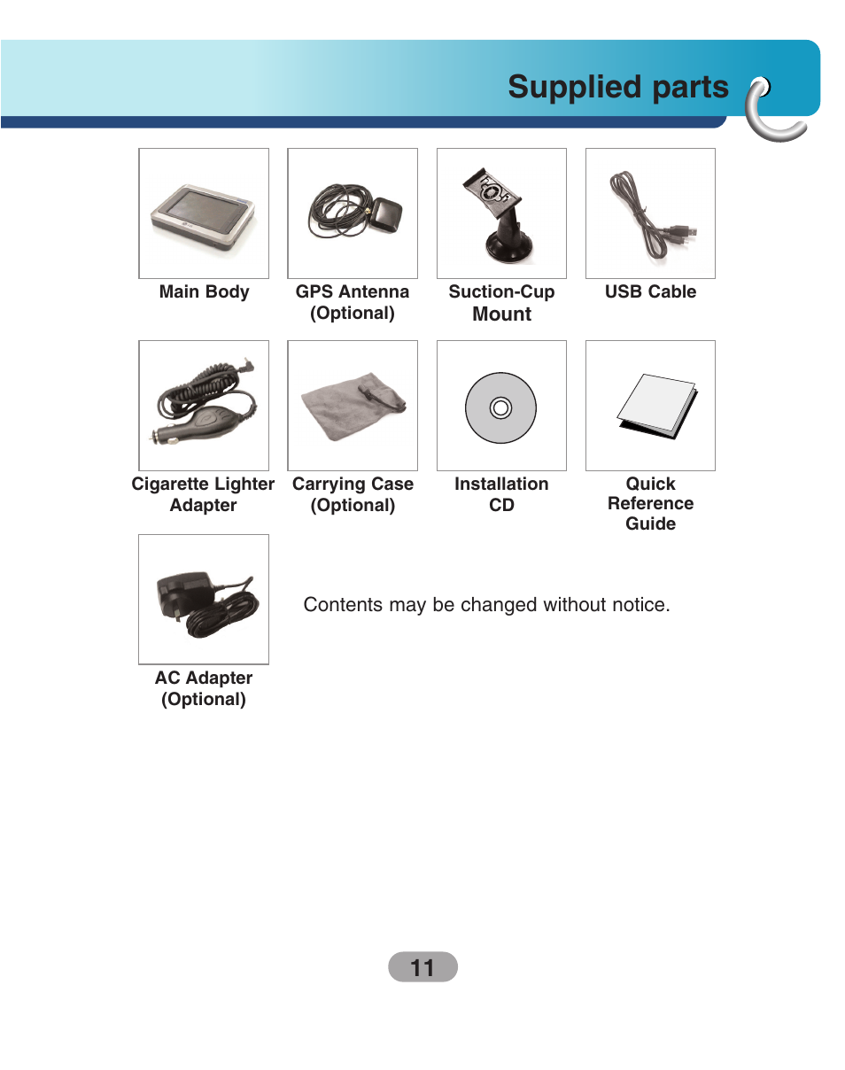 Supplied parts | LG LN500 Series User Manual | Page 11 / 72