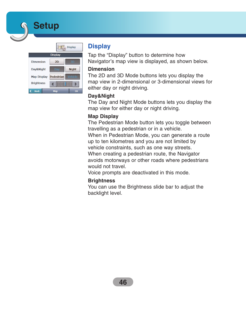 Setup, Display | LG LN500 Series User Manual | Page 46 / 72