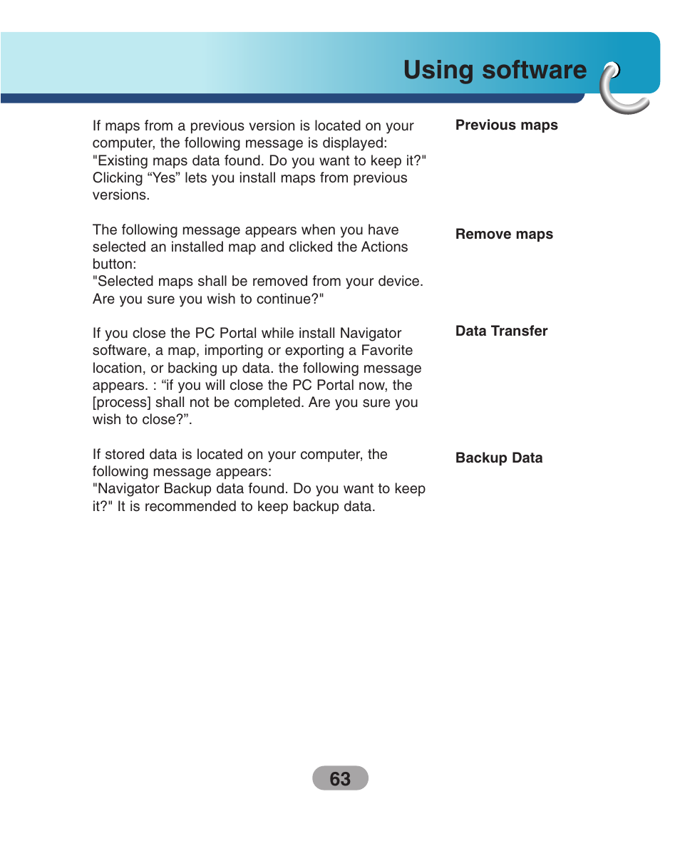 Using software | LG LN500 Series User Manual | Page 63 / 72