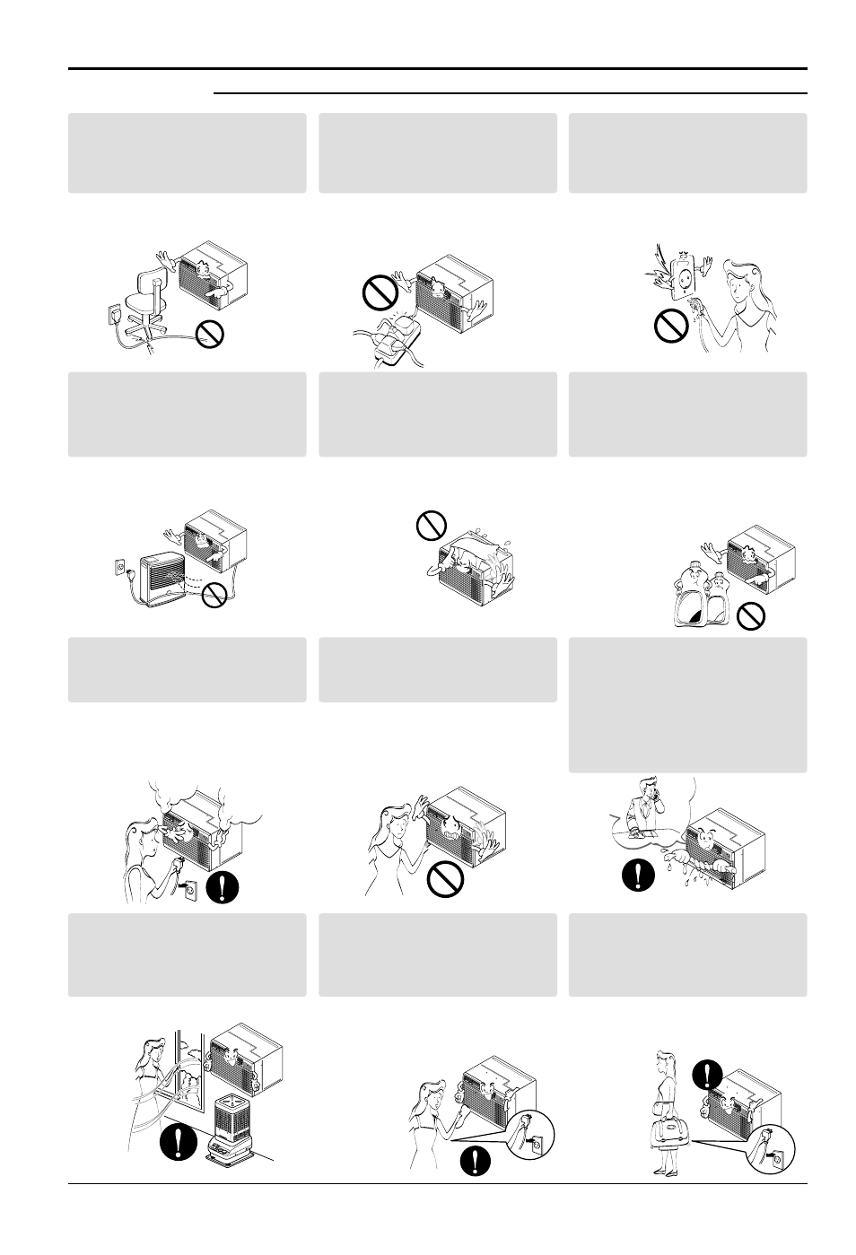 Operación, 4 aire acondicionado precauciones de seguridad | LG LT1030HR User Manual | Page 26 / 48