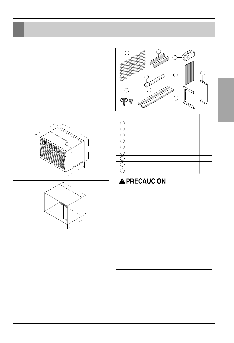 Instalación, Español, Requisitos de instalación | LG LT1030HR User Manual | Page 33 / 48