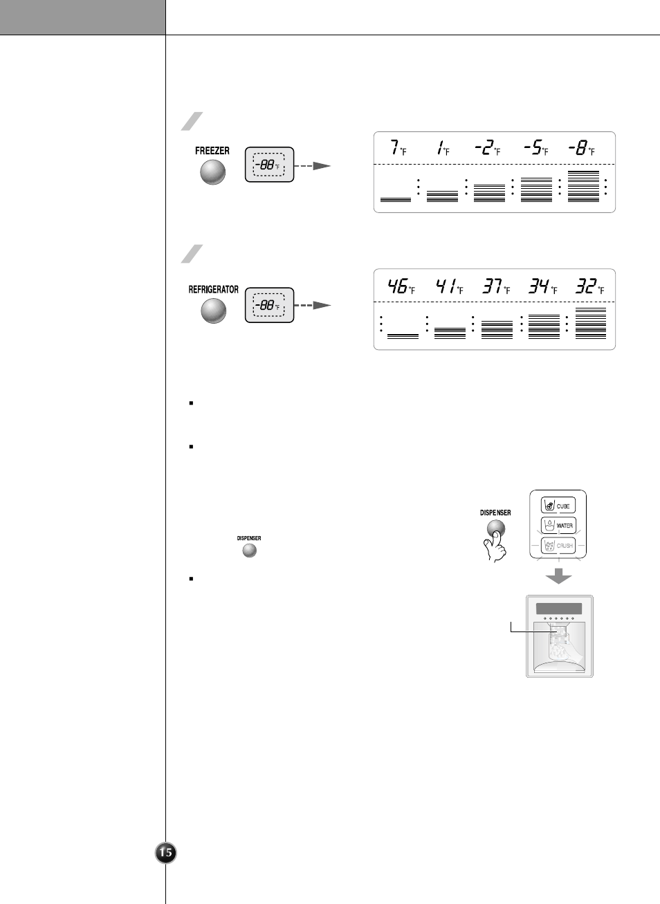 Operation, You can select water or ice | LG LSRC 26915SW User Manual | Page 15 / 33
