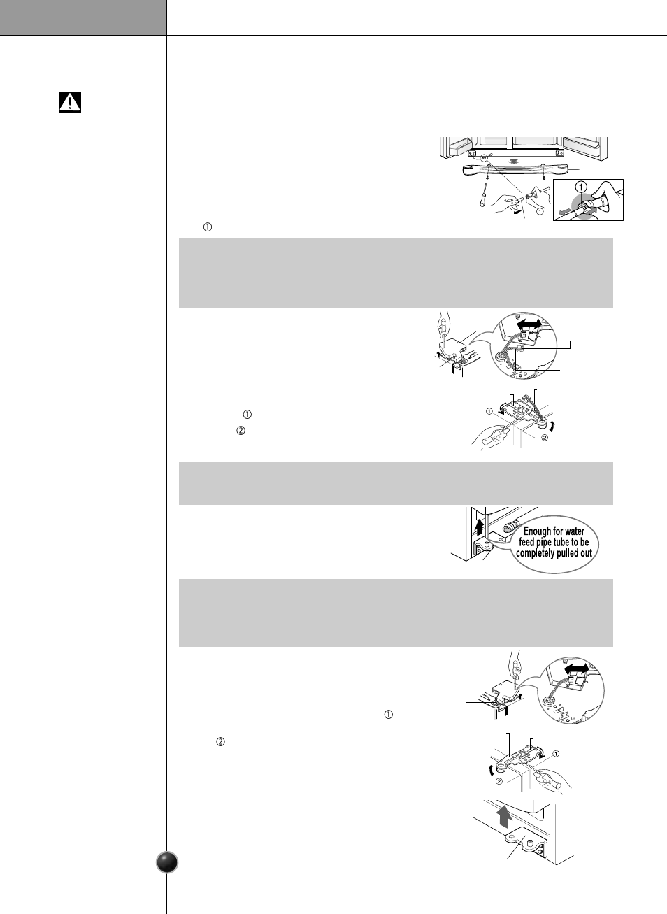 Door removal, Warning, Installation | LG LSC27910** User Manual | Page 8 / 56