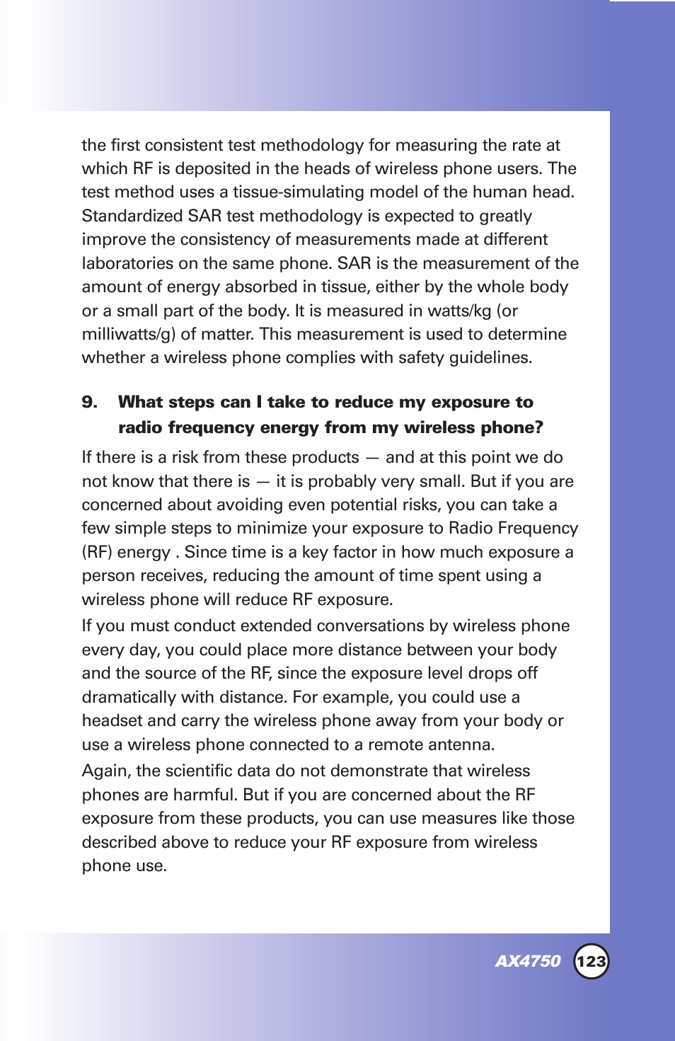 LG AX4750 User Manual | Page 123 / 137