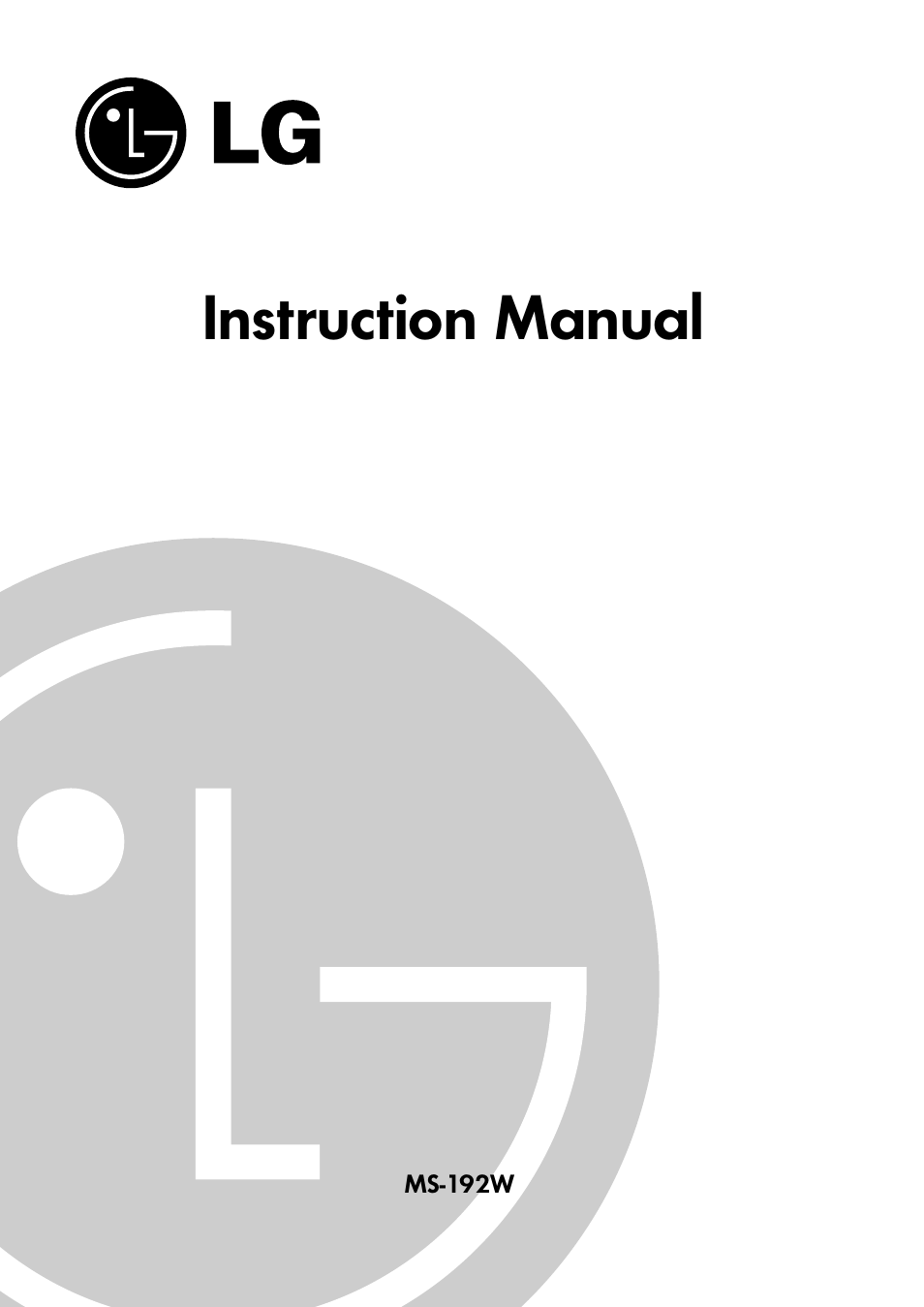 LG MS-192W User Manual | 14 pages