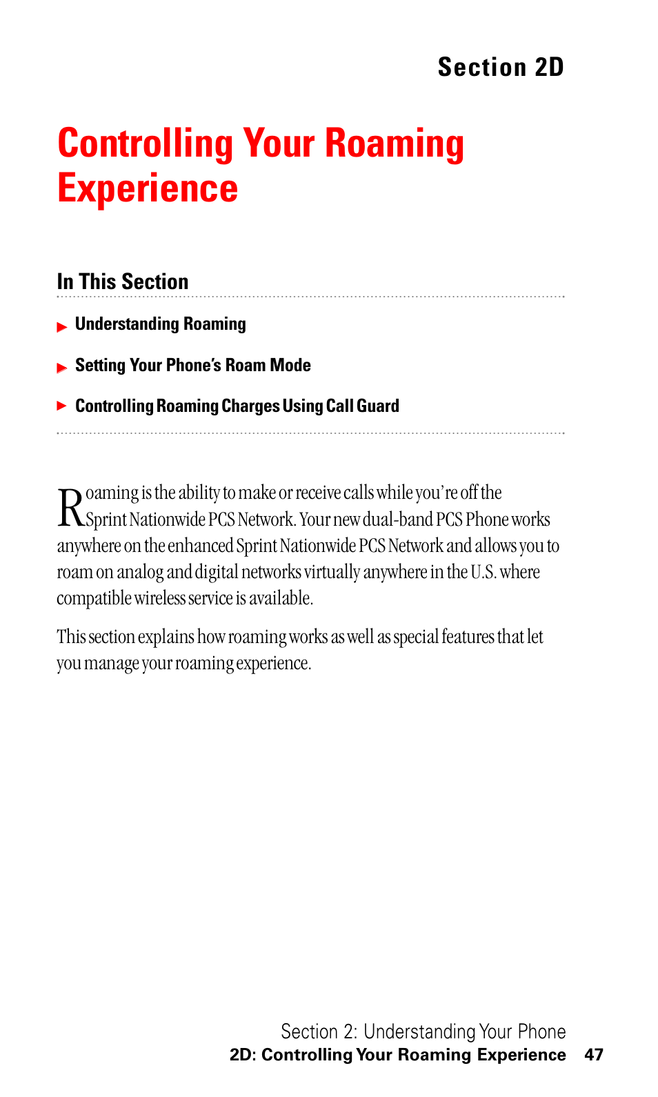 2d. controlling your roaming experience, Controlling your roaming experience | LG ( 5350) User Manual | Page 55 / 155