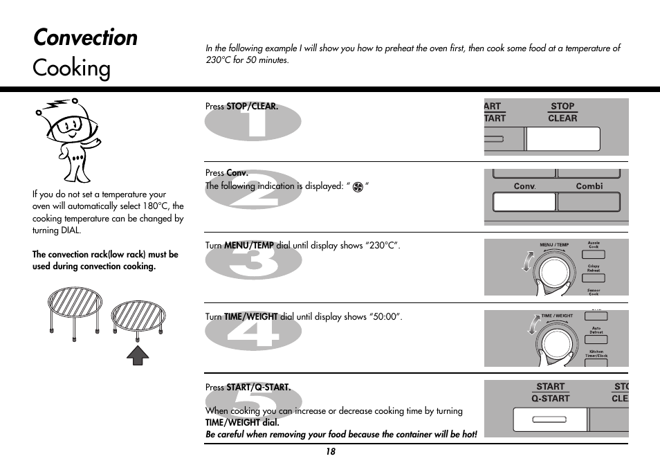 Convection cooking | LG MC9280XC User Manual | Page 18 / 56