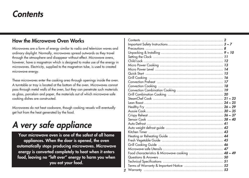 LG MC9280XC User Manual | Page 2 / 56