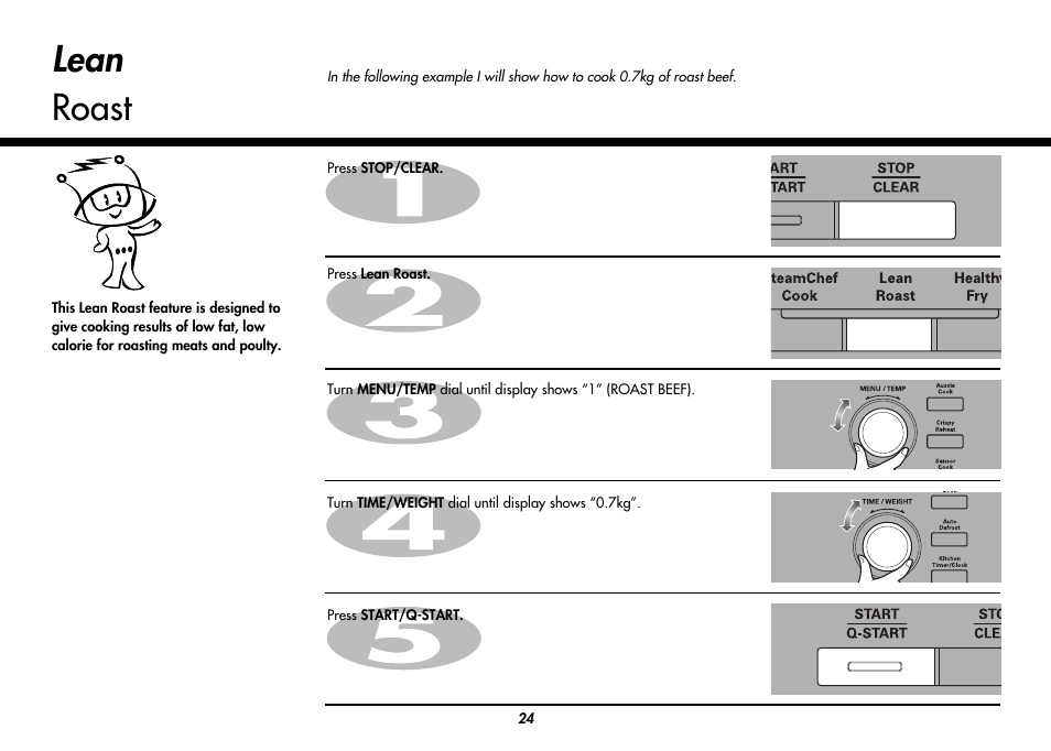 Lean roast | LG MC9280XC User Manual | Page 24 / 56