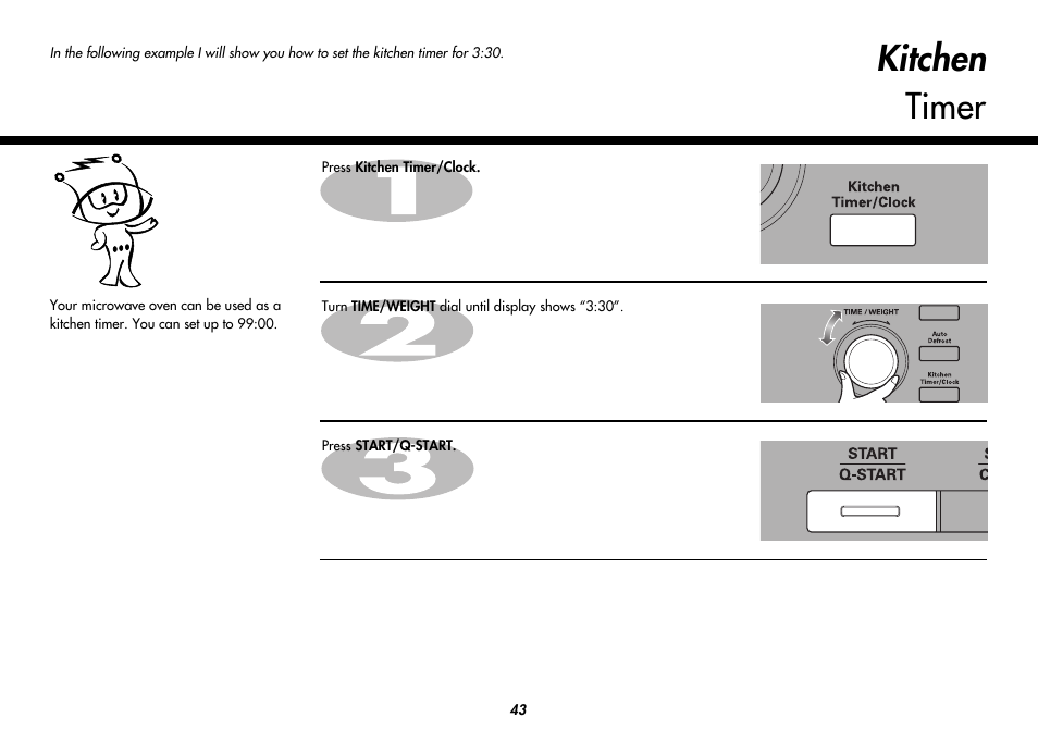 Kitchen timer | LG MC9280XC User Manual | Page 43 / 56