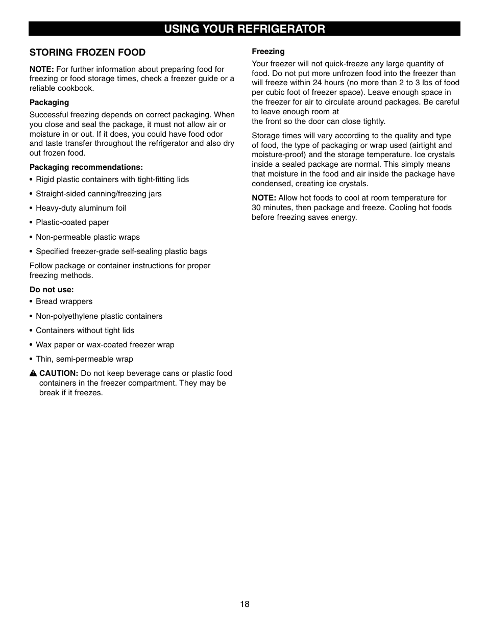 Using your refrigerator | LG LFC21760 User Manual | Page 18 / 36