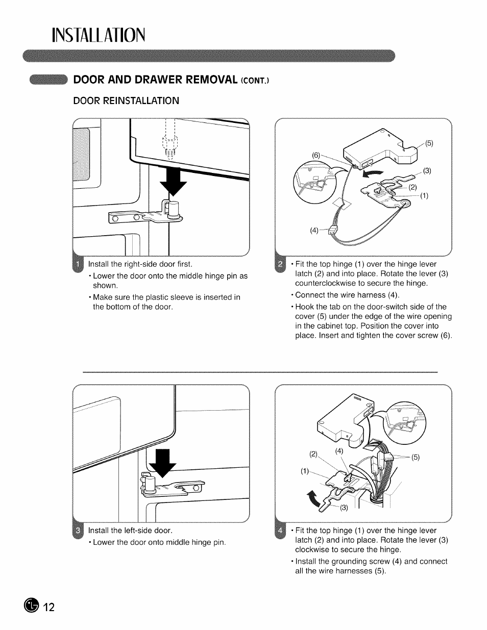 Installation | LG LMX28G83 User Manual | Page 12 / 46