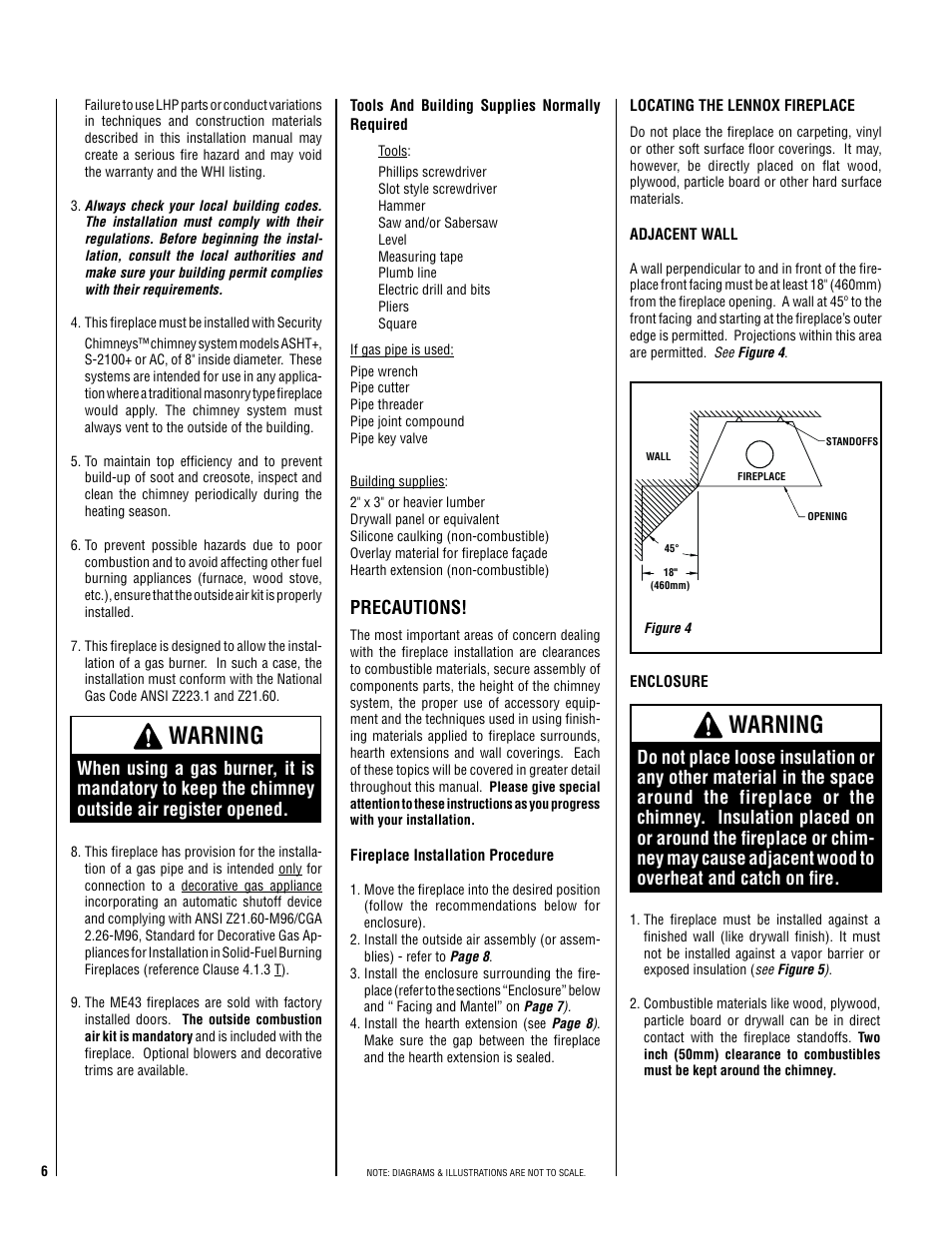 Warning, Precautions | LG ELITE ME43BK SP User Manual | Page 6 / 24