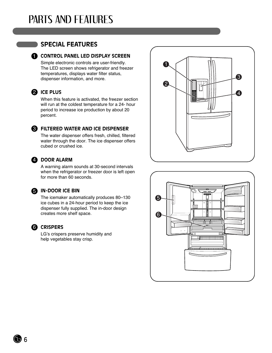 6special features | LG LFX21971 User Manual | Page 6 / 43