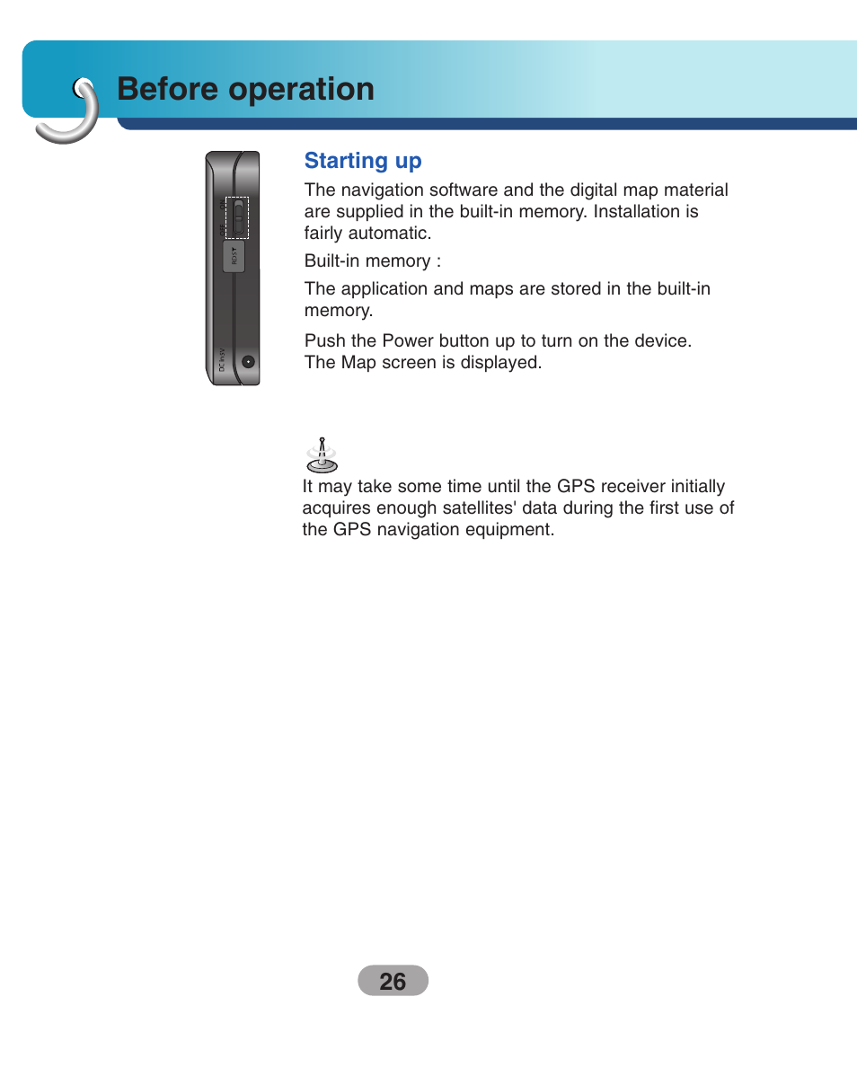 Before operation, Starting up | LG LN740 User Manual | Page 26 / 82