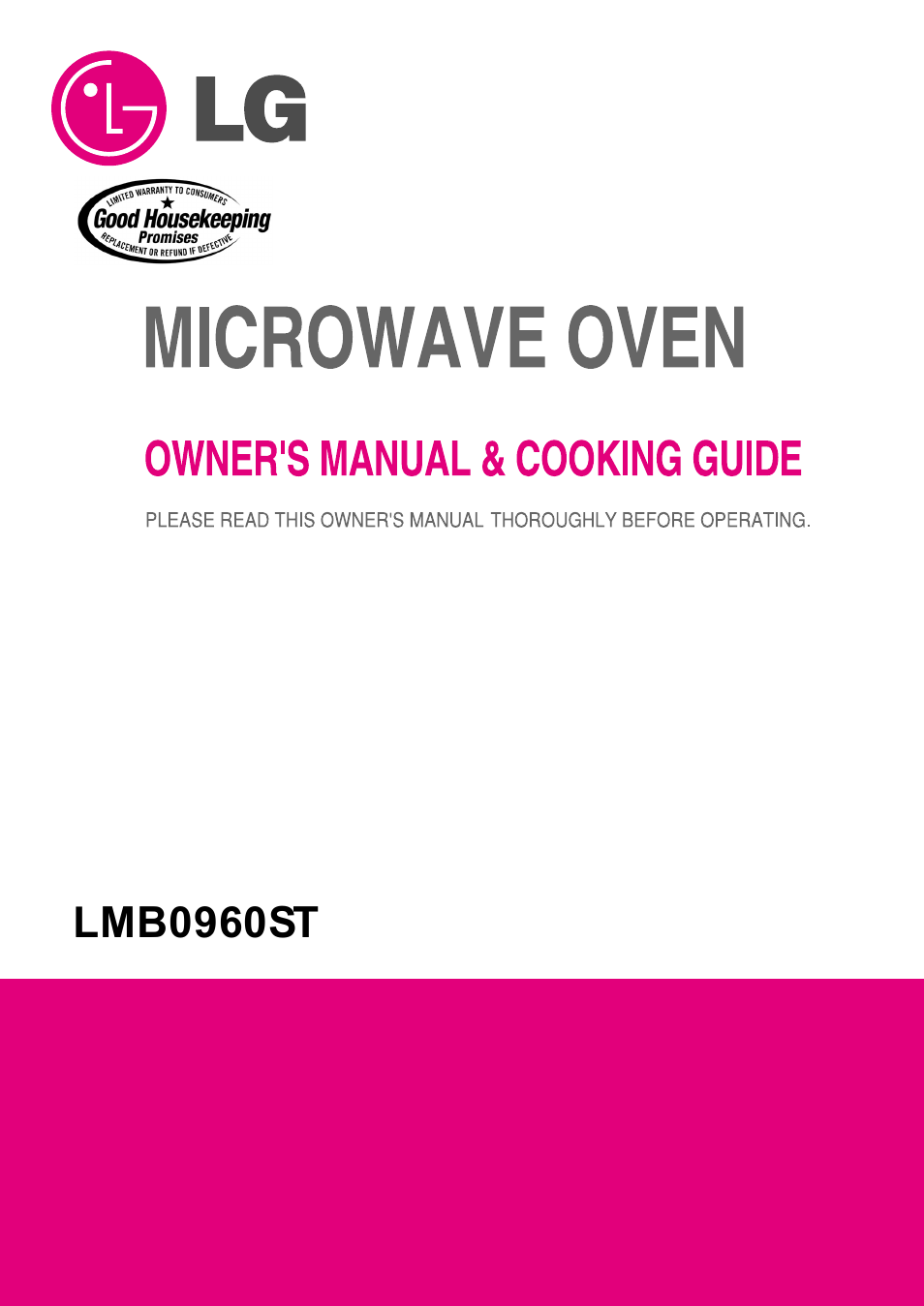 LG LMB0960ST User Manual | 29 pages