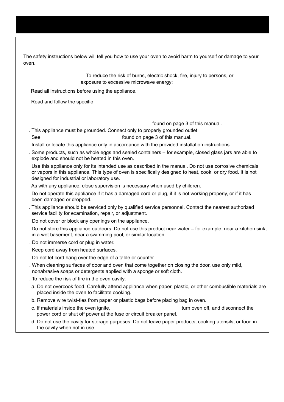 Important safety instructions, Possible exposure to excessive, Microwave energy | Warning, Precautions to avoid, Safety | LG LMB0960ST User Manual | Page 4 / 29