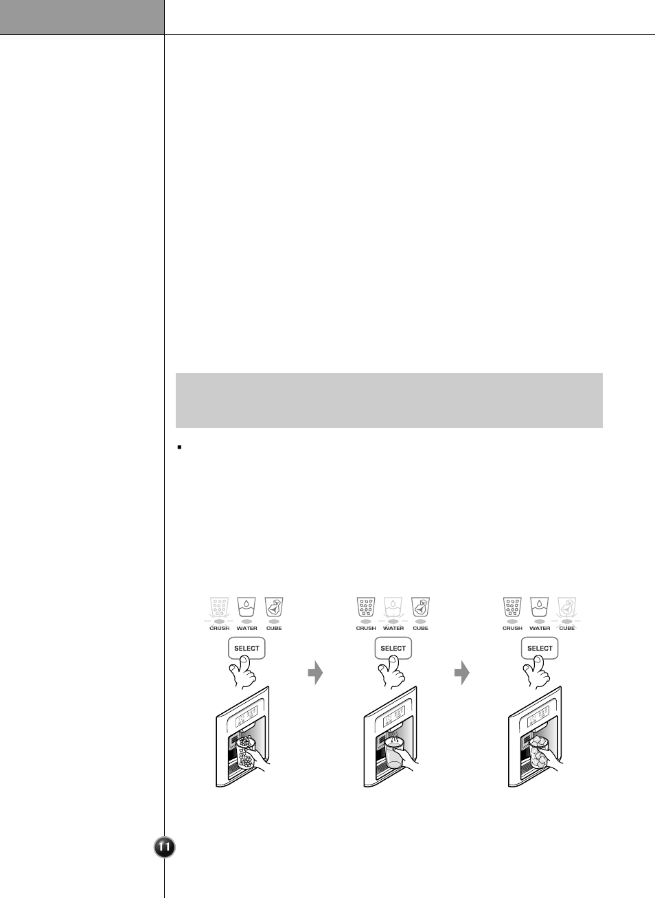 Automatic ice maker and dispenser, Operation | LG SXS User Manual | Page 11 / 28