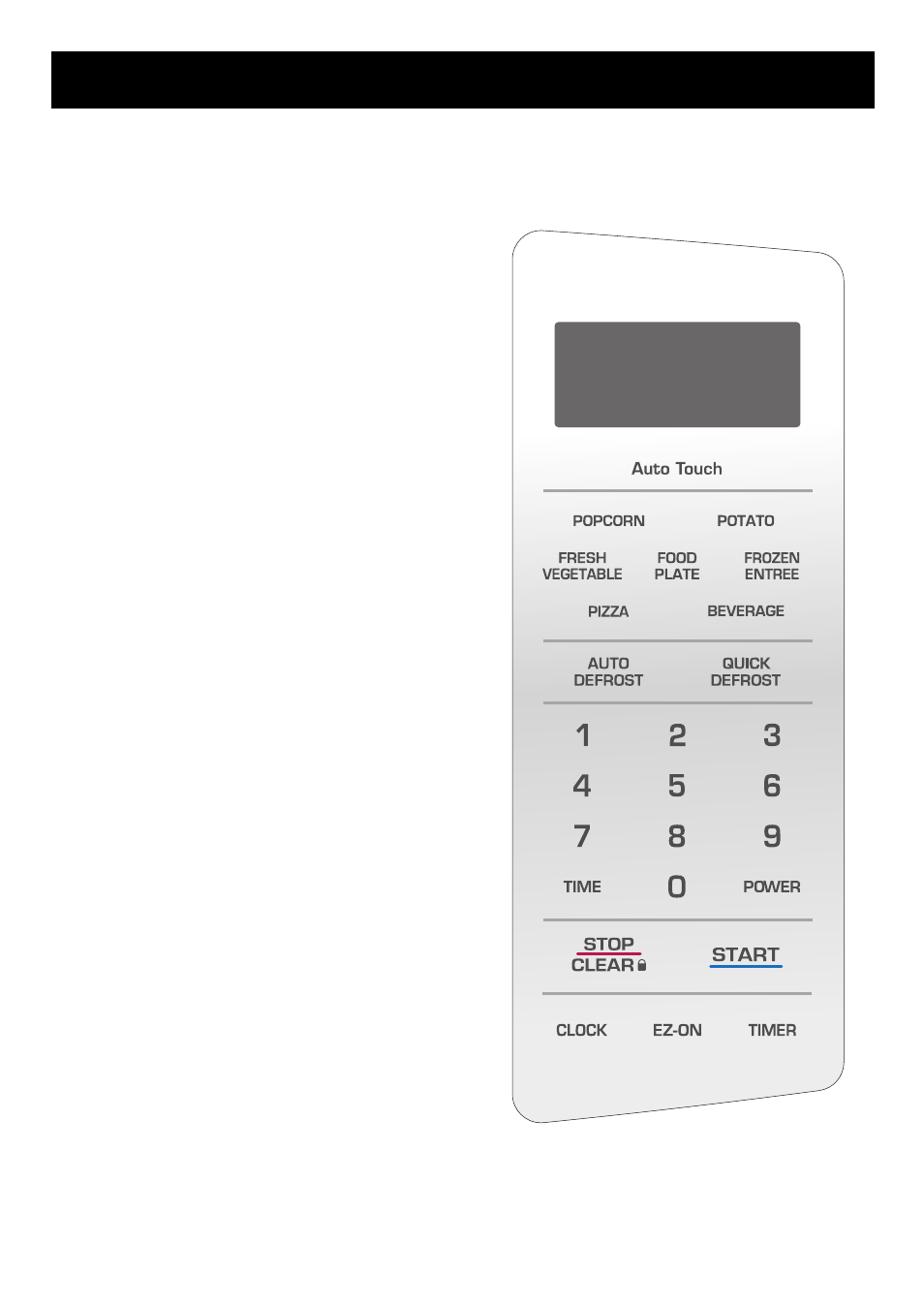 Understanding your microwave oven, Control panel | LG LMAB1240ST User Manual | Page 8 / 26