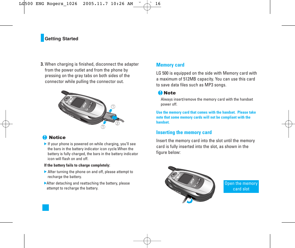 LG 500 User Manual | Page 16 / 85