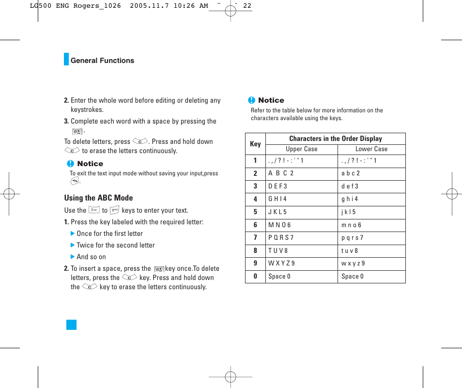 LG 500 User Manual | Page 22 / 85