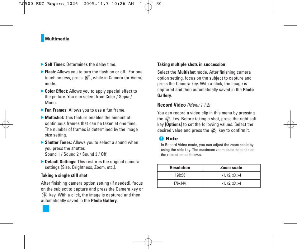 LG 500 User Manual | Page 30 / 85