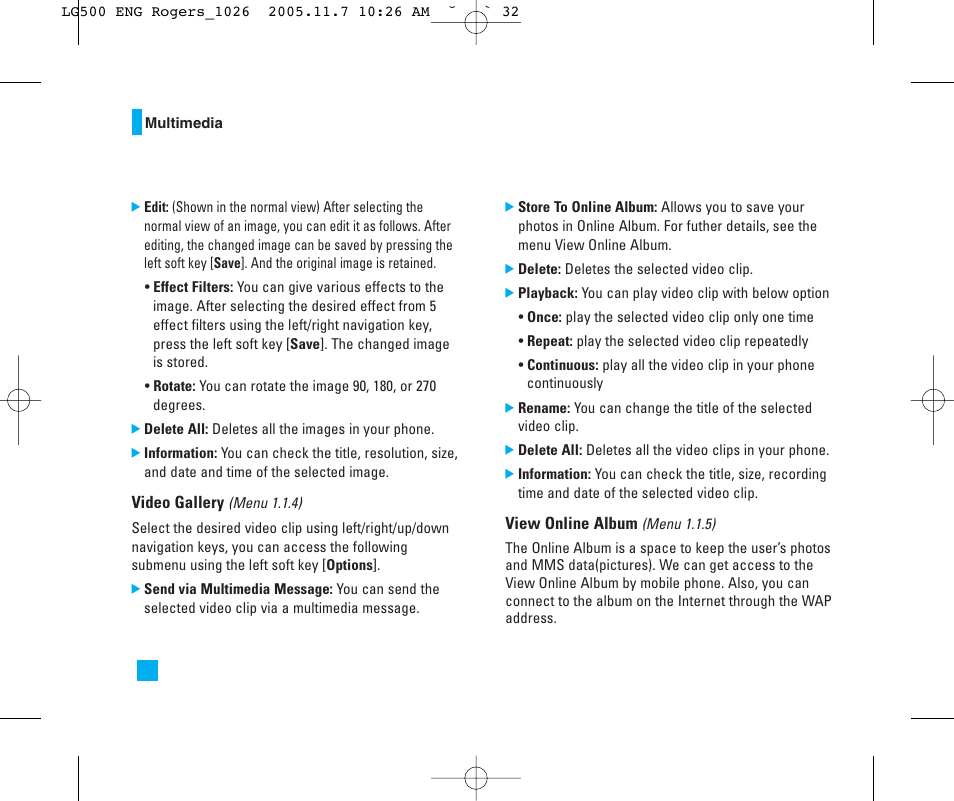 LG 500 User Manual | Page 32 / 85