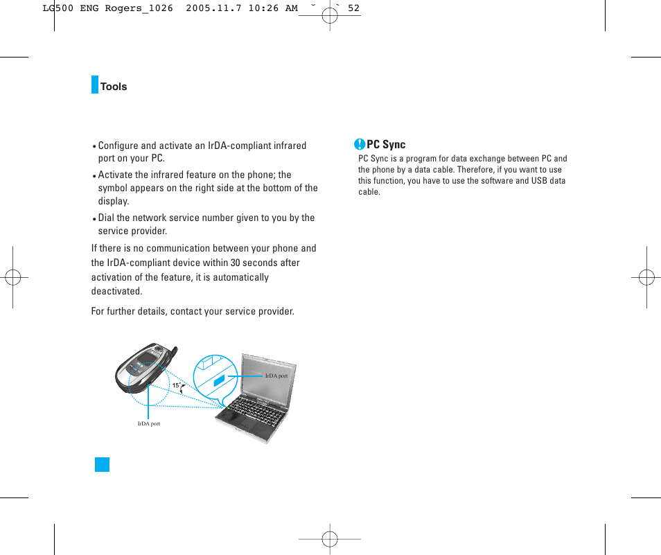 LG 500 User Manual | Page 52 / 85