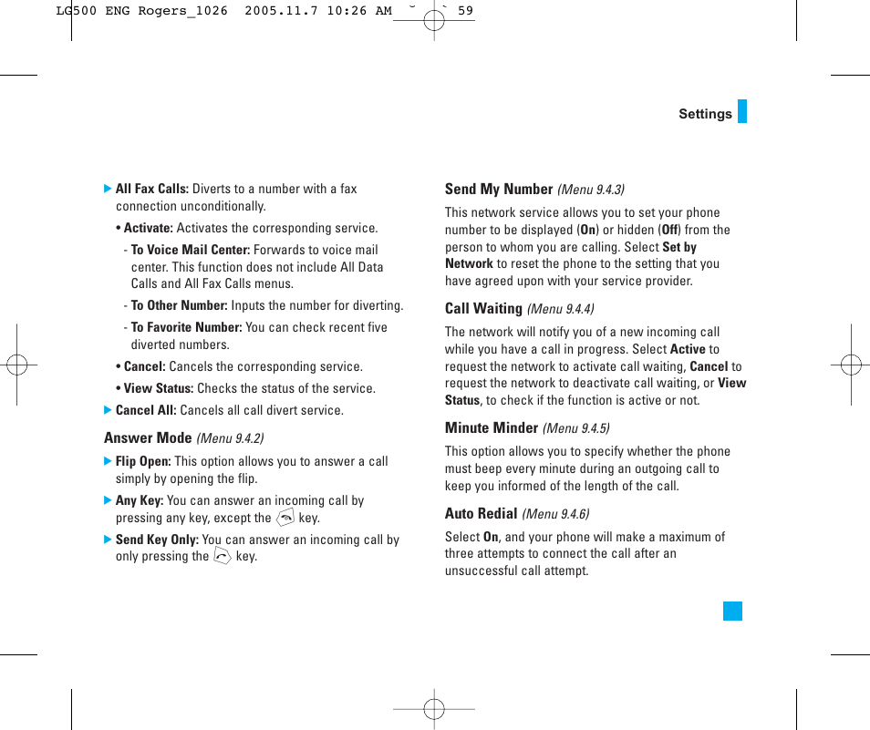 LG 500 User Manual | Page 59 / 85