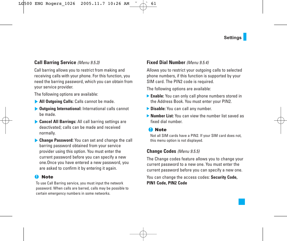 LG 500 User Manual | Page 61 / 85