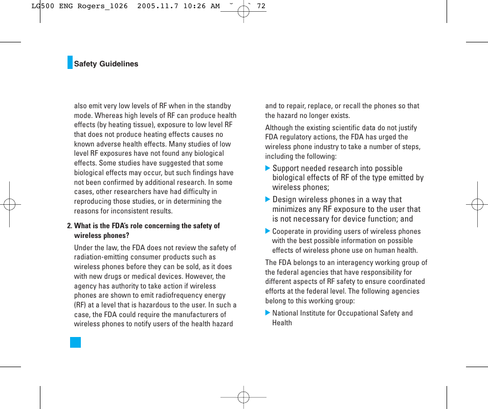 LG 500 User Manual | Page 72 / 85