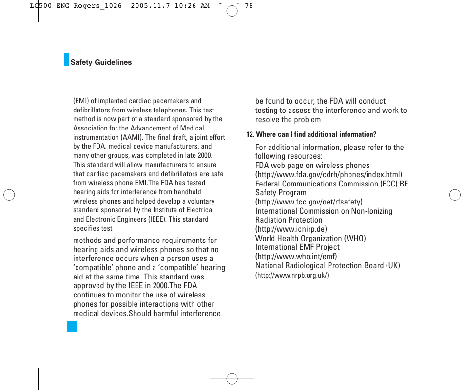 LG 500 User Manual | Page 78 / 85