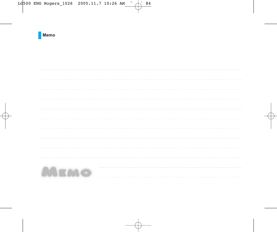 LG 500 User Manual | Page 84 / 85